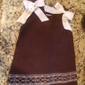 Zuccini Brown & White Corduroy Dress